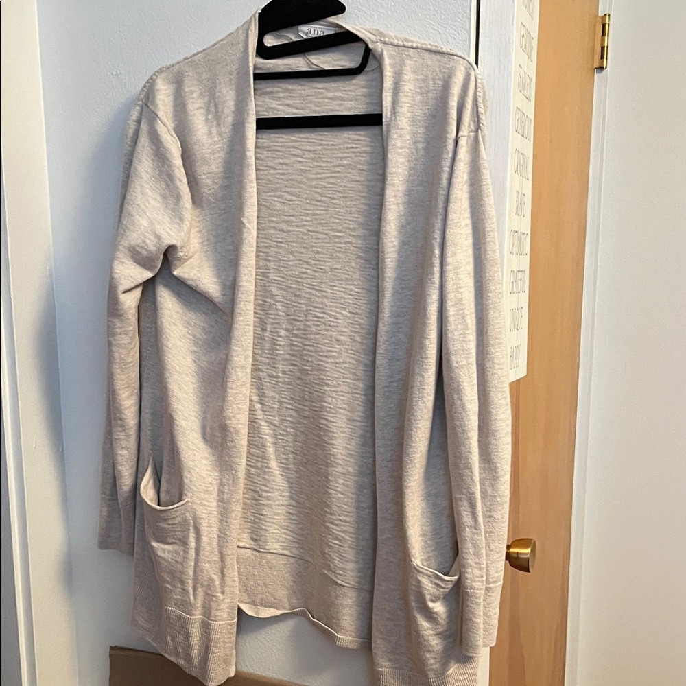 a.n.a Light Beige Open Front Cardigan